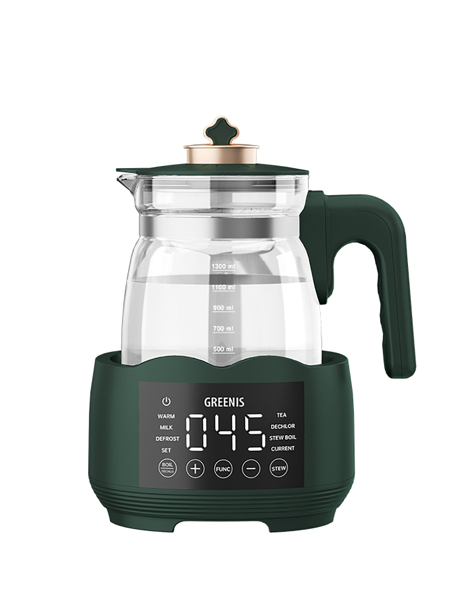 Unisex Scaldalatte Elettrico in Plastica e Vetro 24 Mesi Garanzia ACN-3841A1-Green Volkshin