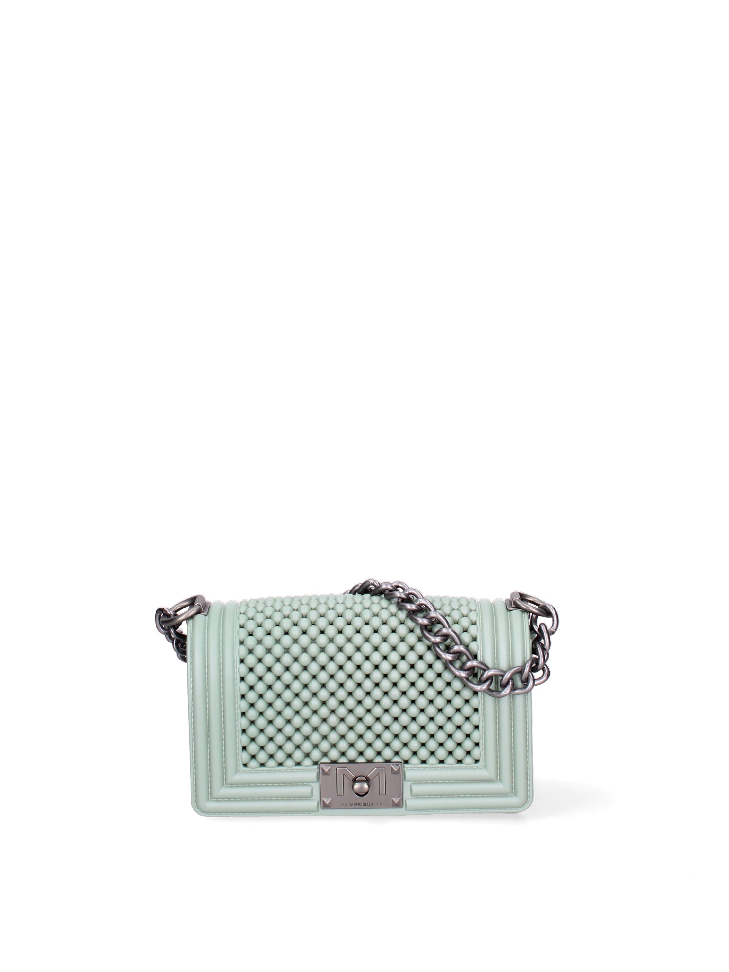 Borsa a mano da donna 100% Pvc FLAT-S-BALL 24-OLIVE - SATIN CDF Marc Ellis
