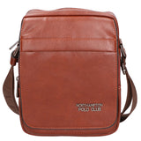 Borsa a tracolla uomo in pelle PU Casual PCL3081-COFFEE Northampton Polo Club