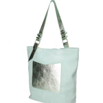Borsa a spalla da donna Vera pelle 07312-D42 CIELO+L034 Roberta Rossi
