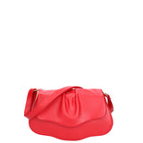 Borsa a spalla da donna Vera pelle 07152-D58 ROSSO FUOCO Viola Castellani