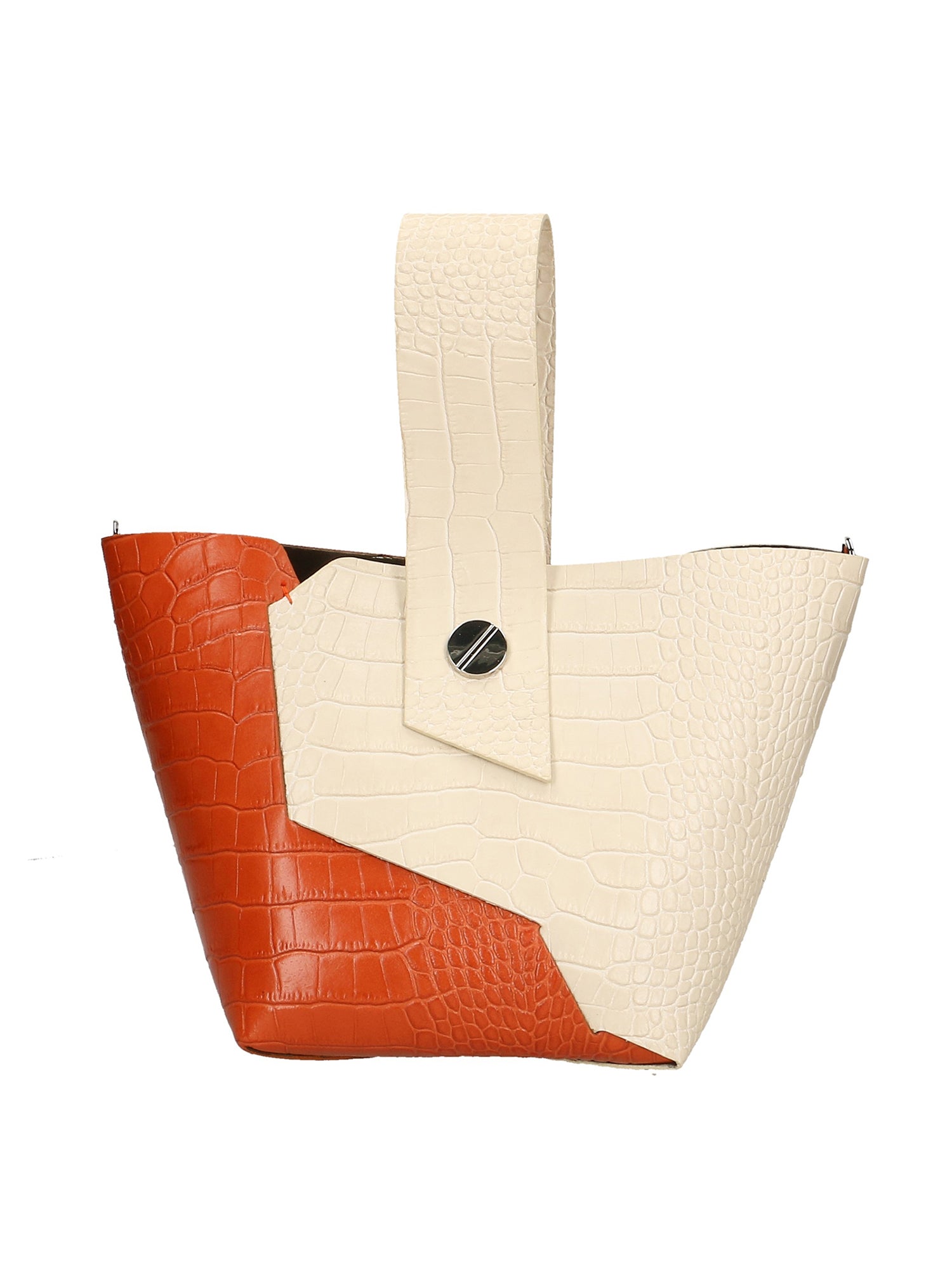 Ombretta Borsa a mano da donna Vera pelle 00643-C37+C35 BEIGE+ARANCIONE Gave Lux