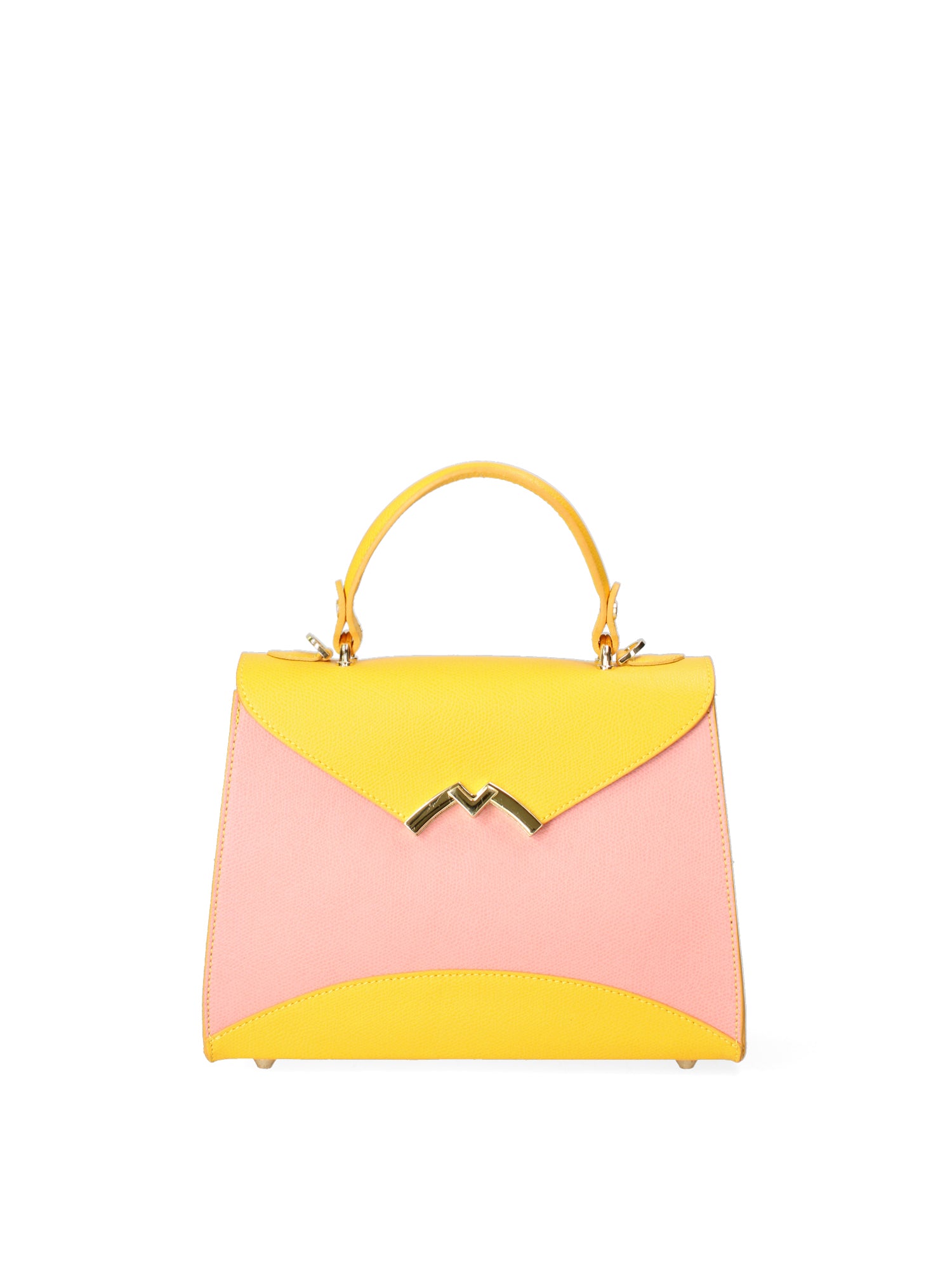 Auriga Chic Borsa a mano da donna Vera pelle 8924-ROSA+GIALLO Gave Lux
