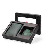 Vera pelle VS-1022-VerdeBott Set portafoglio e portachiavi uomo Sergio Valentini