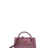 Borsa a mano da donna 100% gomma FLAT ARROW 24-DARK MAUVE-LIGHT OTTONE Marc Ellis
