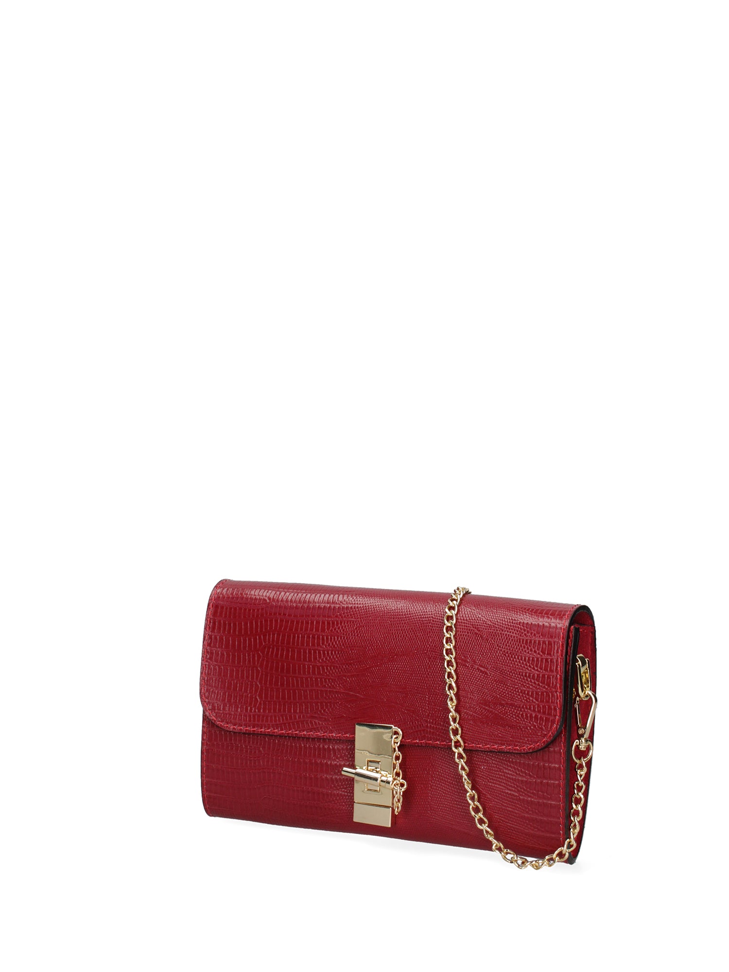 Borsa a tracolla da donna Vera pelle 00734-LU08 ROSSO Viola Castellani