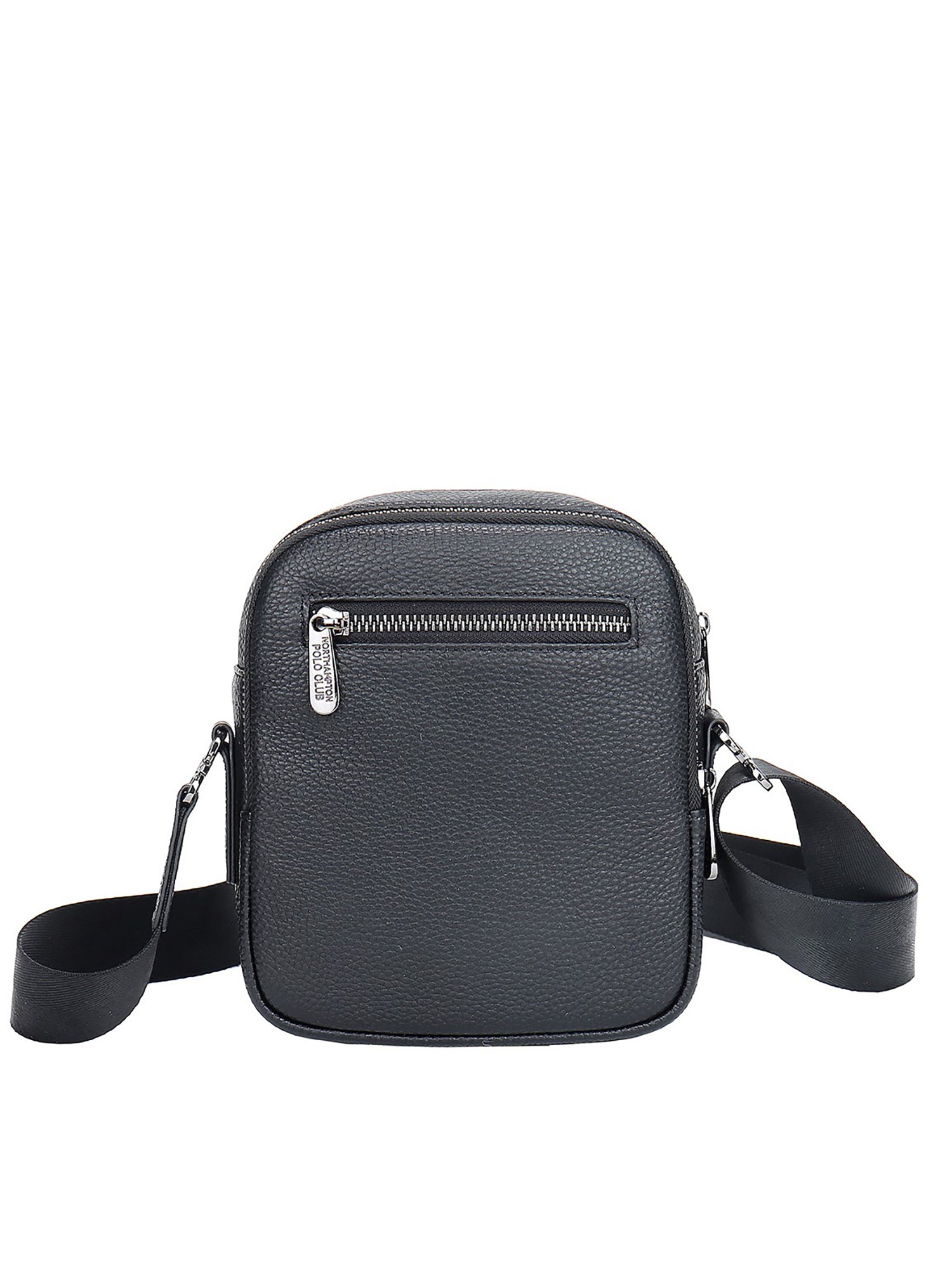 Borsa a tracolla uomo vera pelle Casual PC3335-NERO Northampton Polo Club