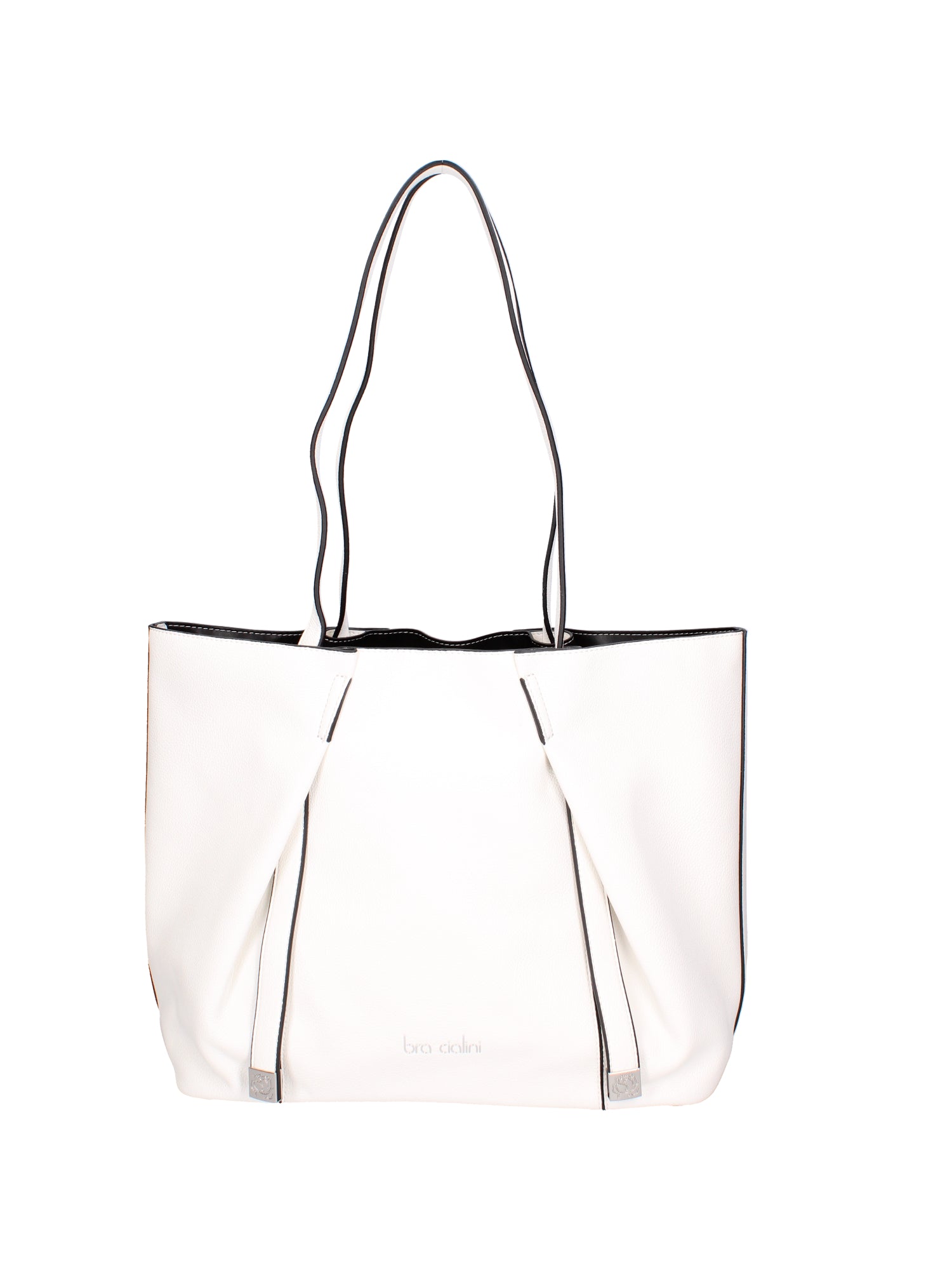 Iridea Borsa a spalla da donna 100% poliuretano B16261-BIANCO Braccialini