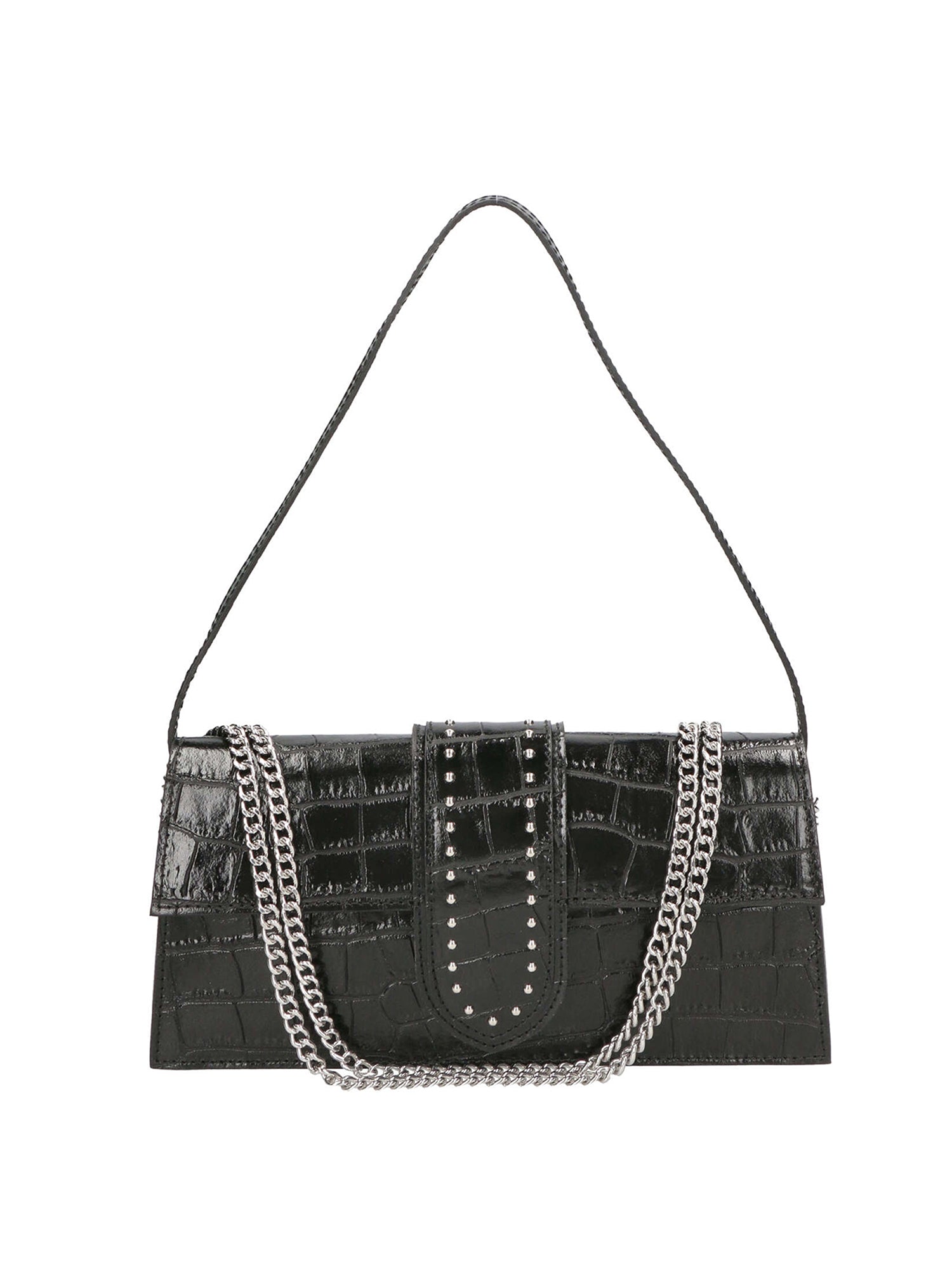 Alba Borsa a spalla da donna Vera pelle 04734-B28 NERO Gave Lux