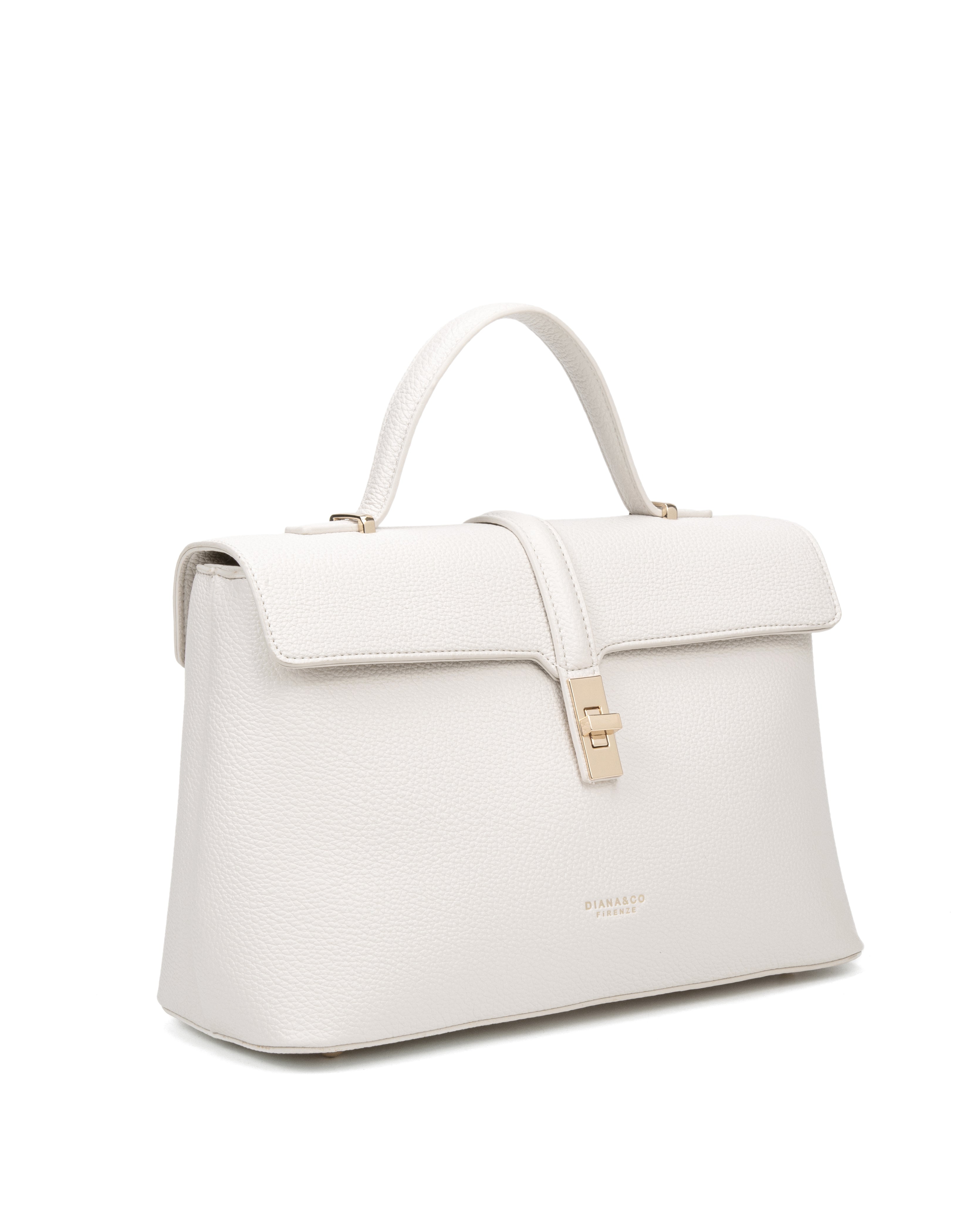 Borsa a mano da donna 100% pelle vegana PU 755-2PT-BEIGE Diana&co