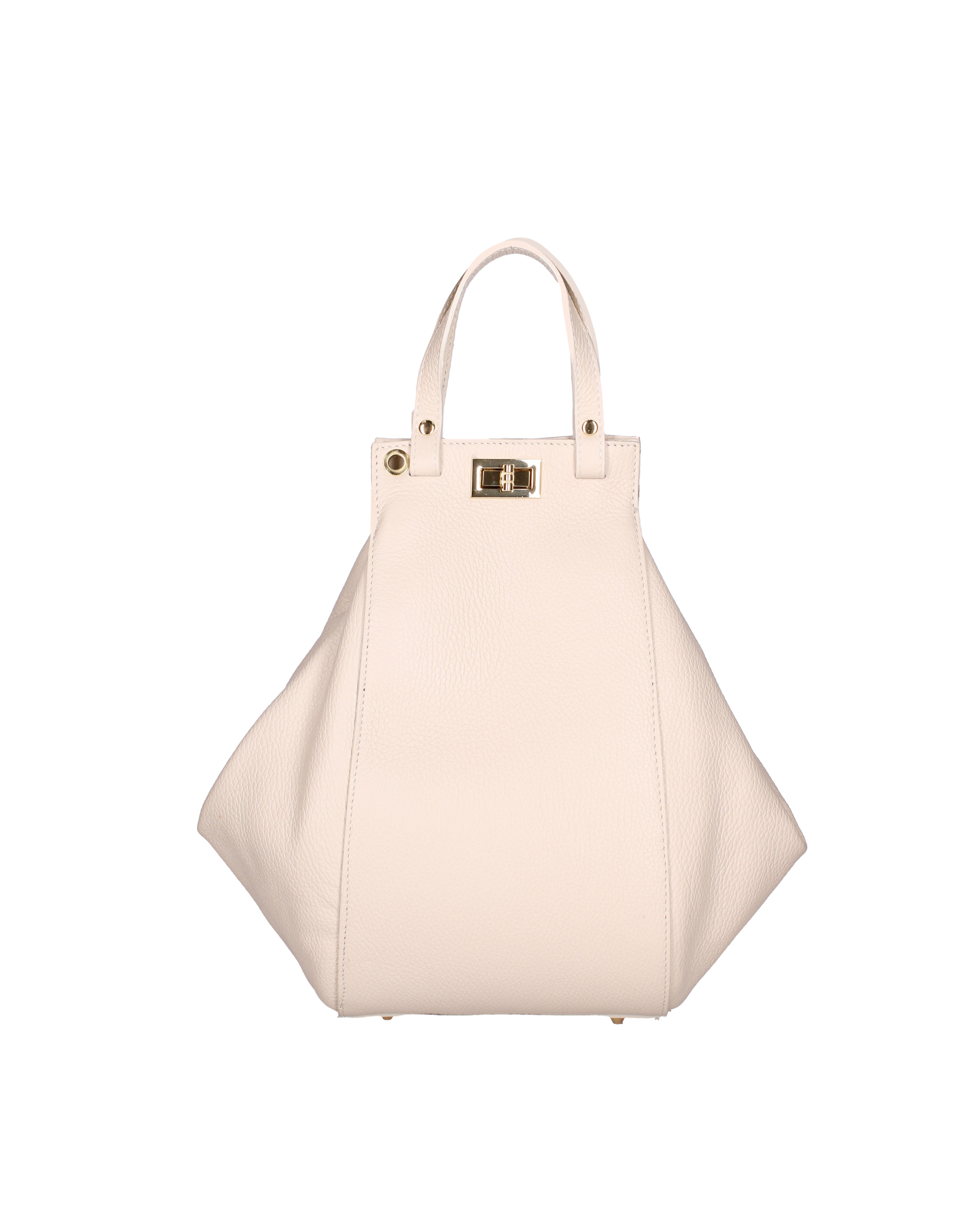 Lindsey Borsa a mano da donna 100% vera pelle 07162-D37 LATTE Viola Castellani