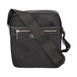 Borsa a tracolla uomo Pelle PU e nylon PCL3071-BLACK Northampton Polo Club