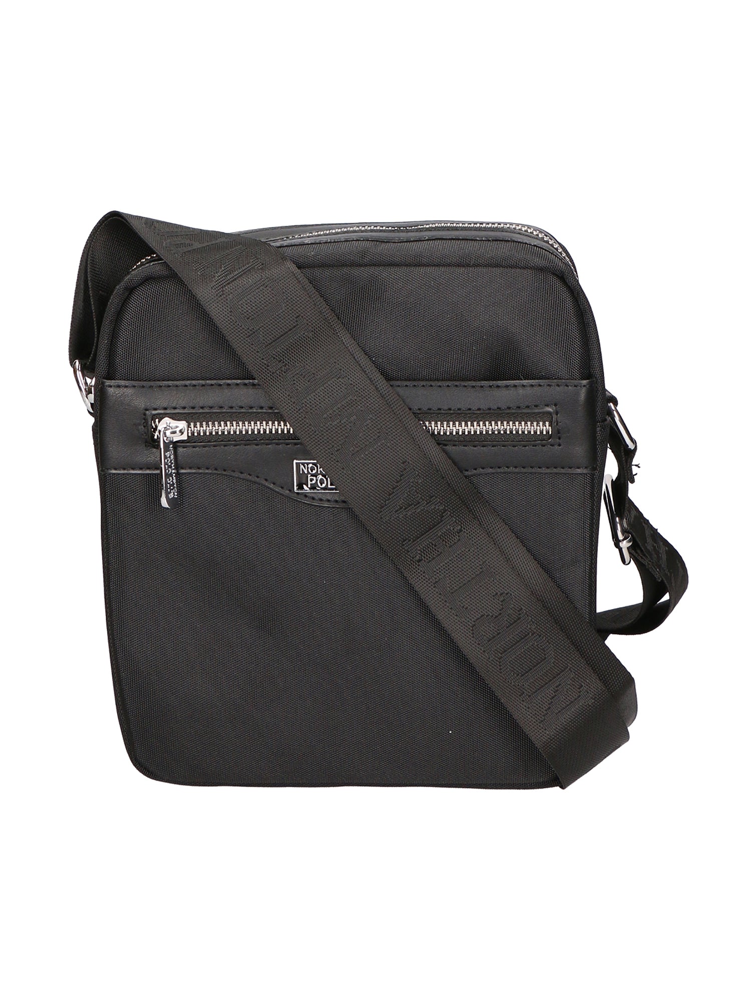Borsa a tracolla uomo Pelle PU e nylon PCL3071-BLACK Northampton Polo Club