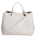 Azurite Borsa a mano da donna 100% pelle 06105-BIANCO WHITE Gave Lux