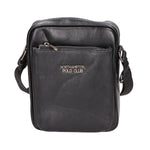 Borsa a tracolla uomo 100% pelle PU PCL3076-BLACK Northampton Polo Club