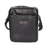 Borsa a tracolla uomo 100% pelle PU PCL3076-BLACK Northampton Polo Club