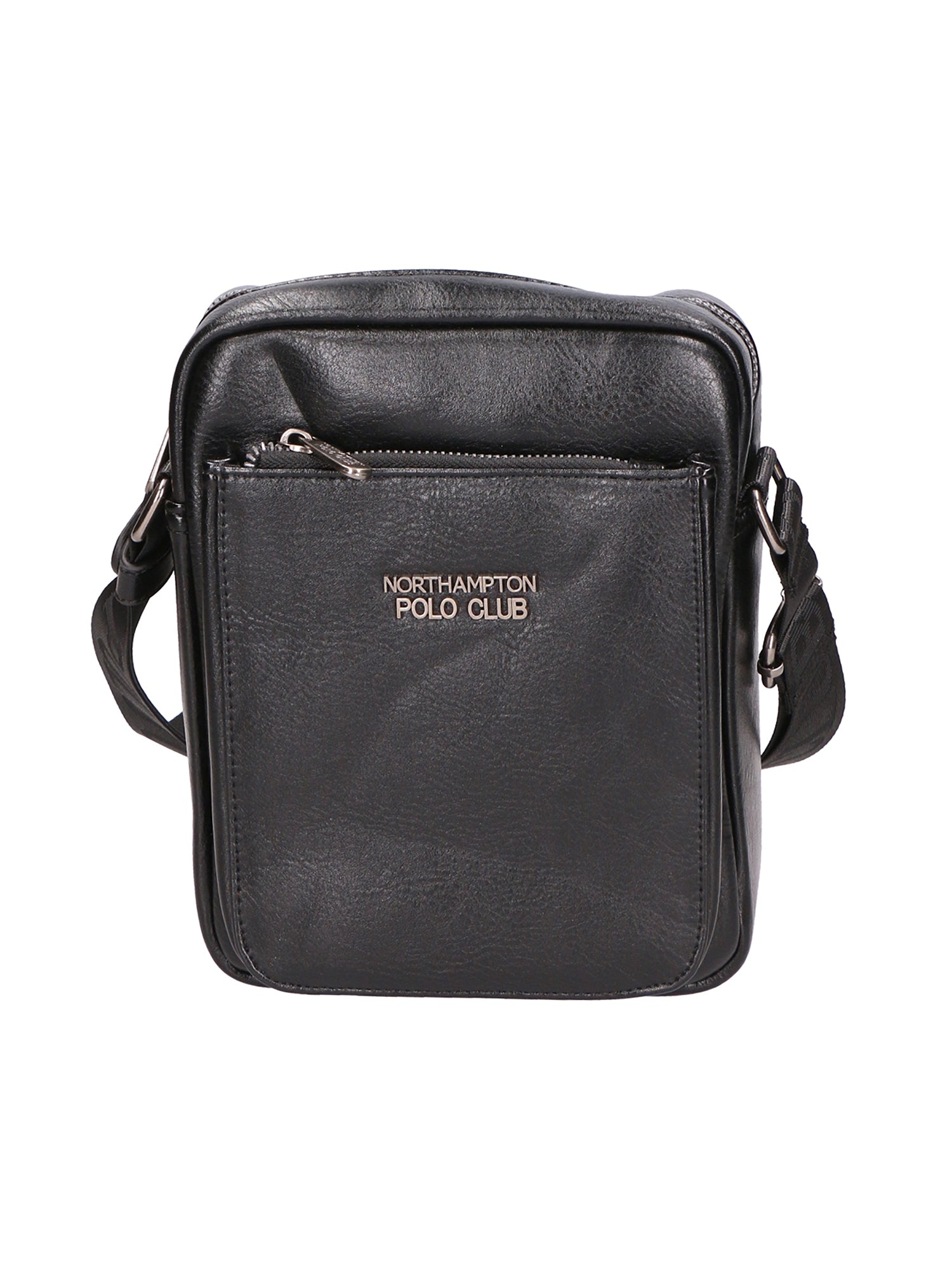 Borsa a tracolla uomo 100% pelle PU PCL3076-BLACK Northampton Polo Club