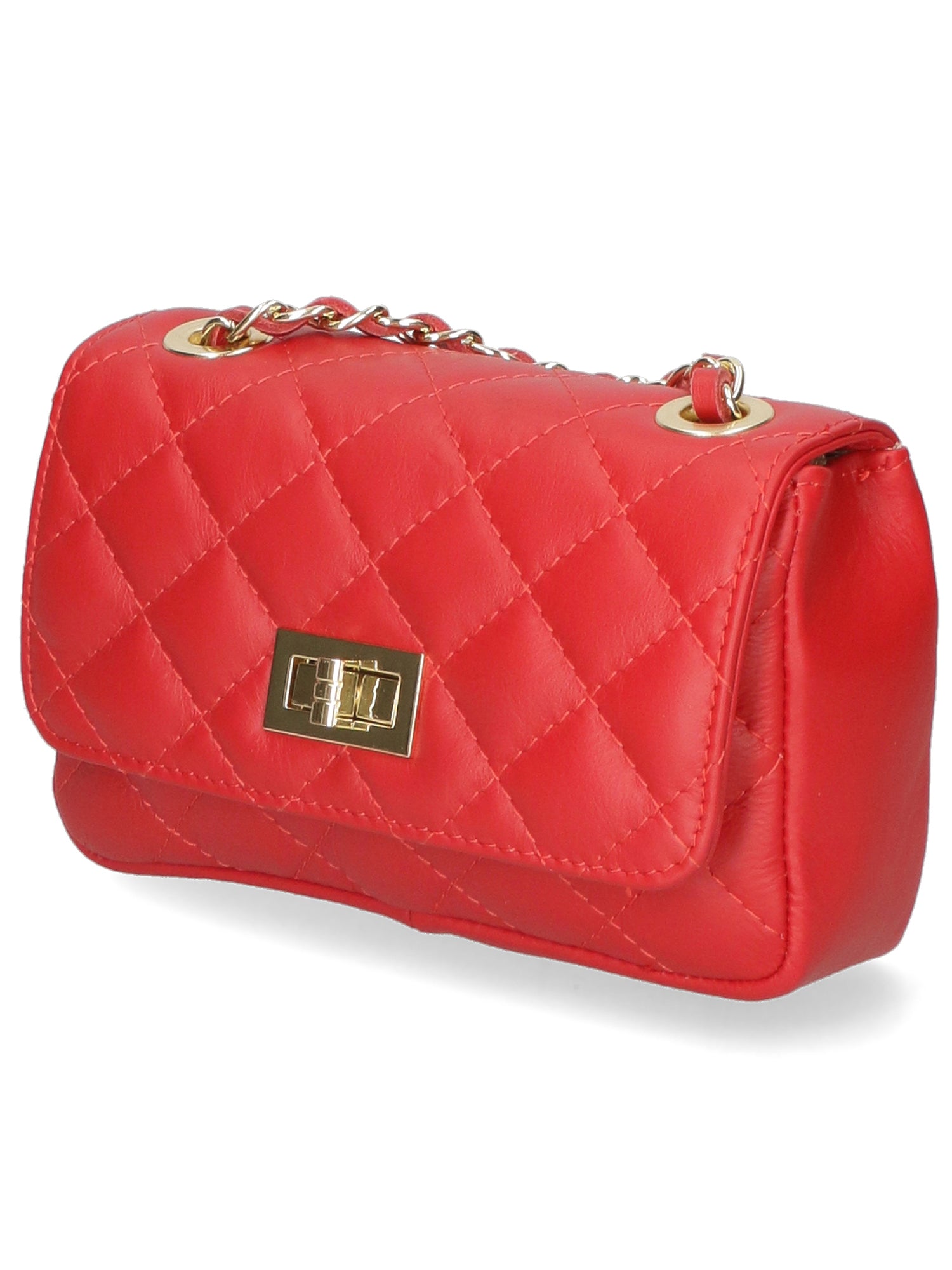 Carolina Borsa a spalla da donna Vera pelle 1073-S08 ROSSO Gave Lux
