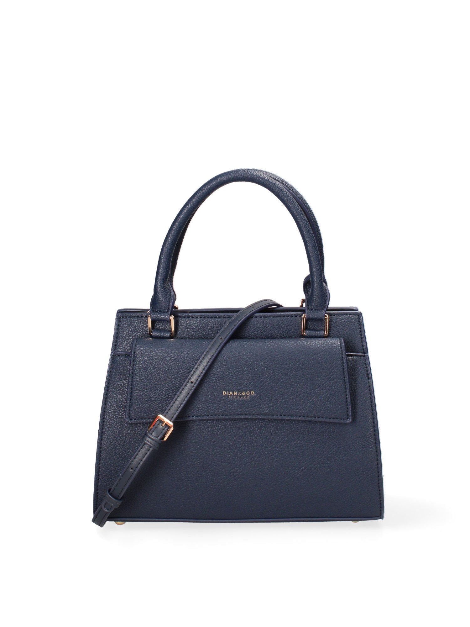 Borsa a mano da donna Ecopelle e Zip 614-2-NAVY BLUE Diana&co