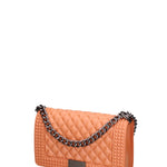 Borsa a mano donna 100% gomma FLAT PENKA M-DARK RUST-SATIN CDF Marc Ellis