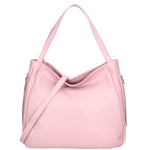 Borsa a spalla da donna Misto pelle e tessuto 07155-D56 PINK Roberta Rossi