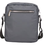 Borsa a tracolla uomo 100% pelle PU PCL3020-GREY+BLACK Northampton Polo Club