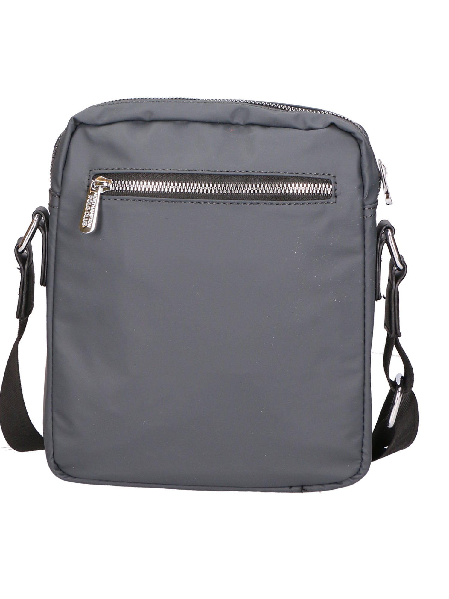Borsa a tracolla uomo 100% pelle PU PCL3020-GREY+BLACK Northampton Polo Club