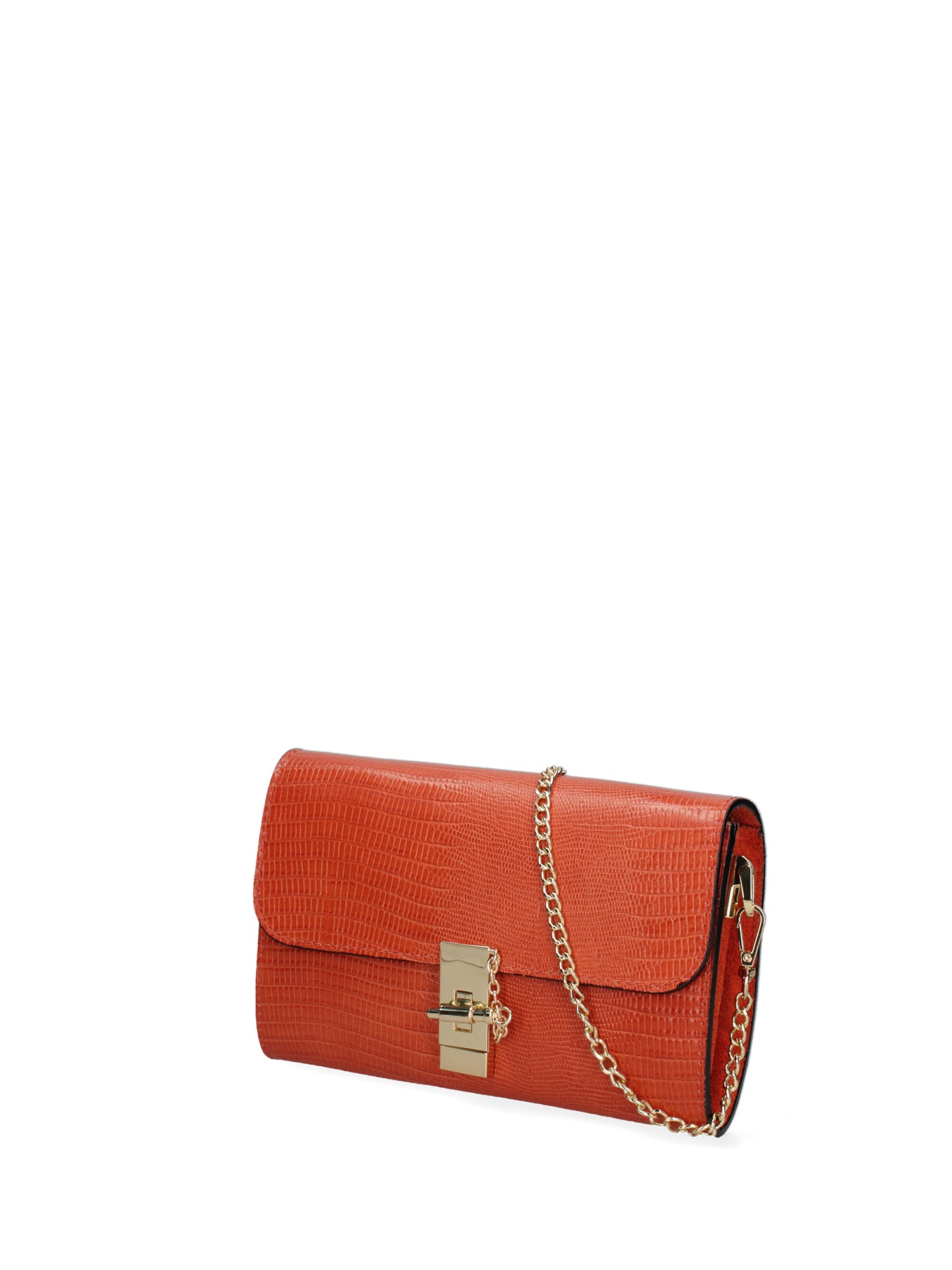 Borsa a tracolla da donna Vera pelle 00734-LU29 ARANCIO Viola Castellani
