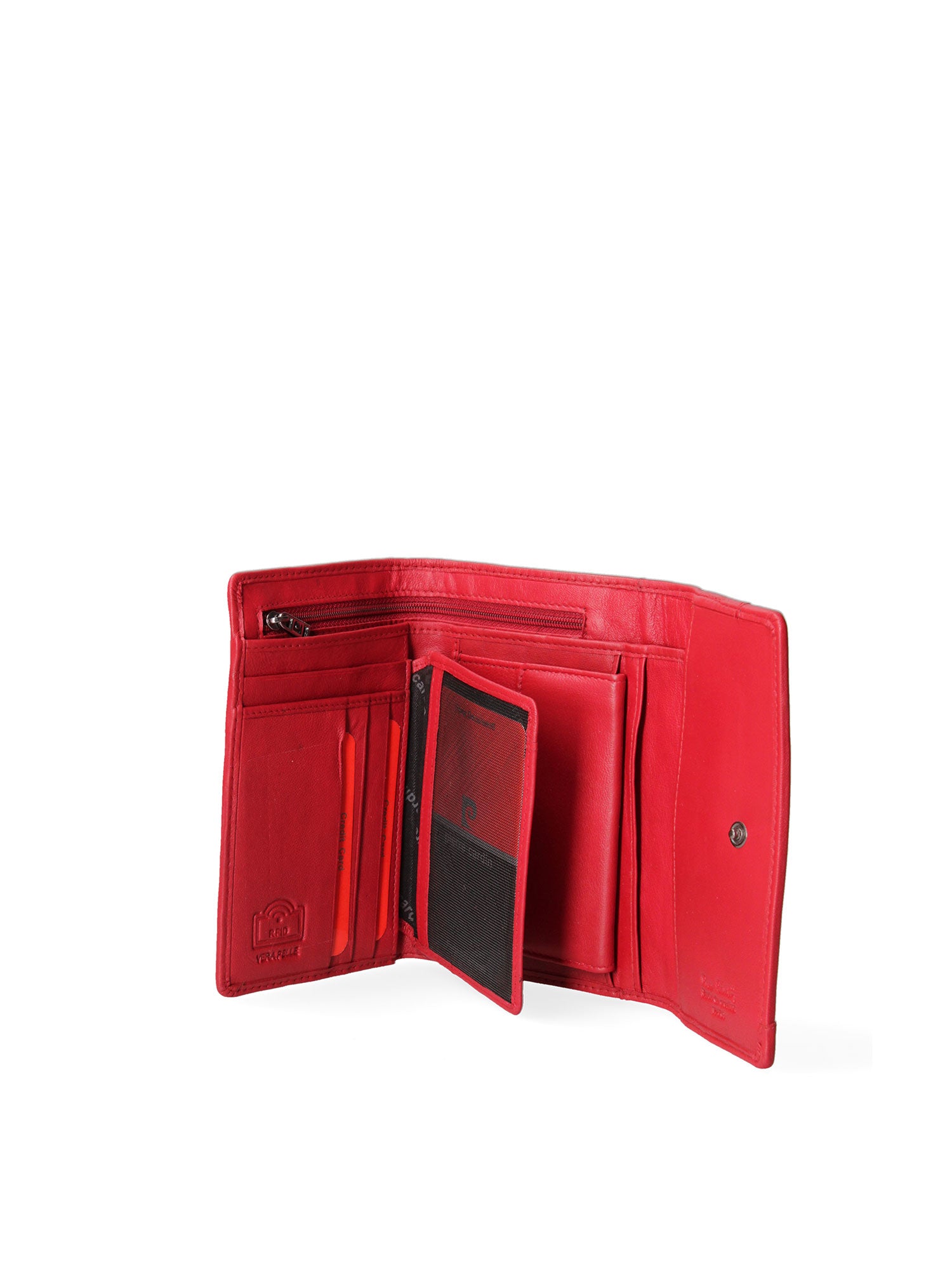 Portafoglio donna vera pelle Casual 6334-131-ROSSO Pierre Cardin