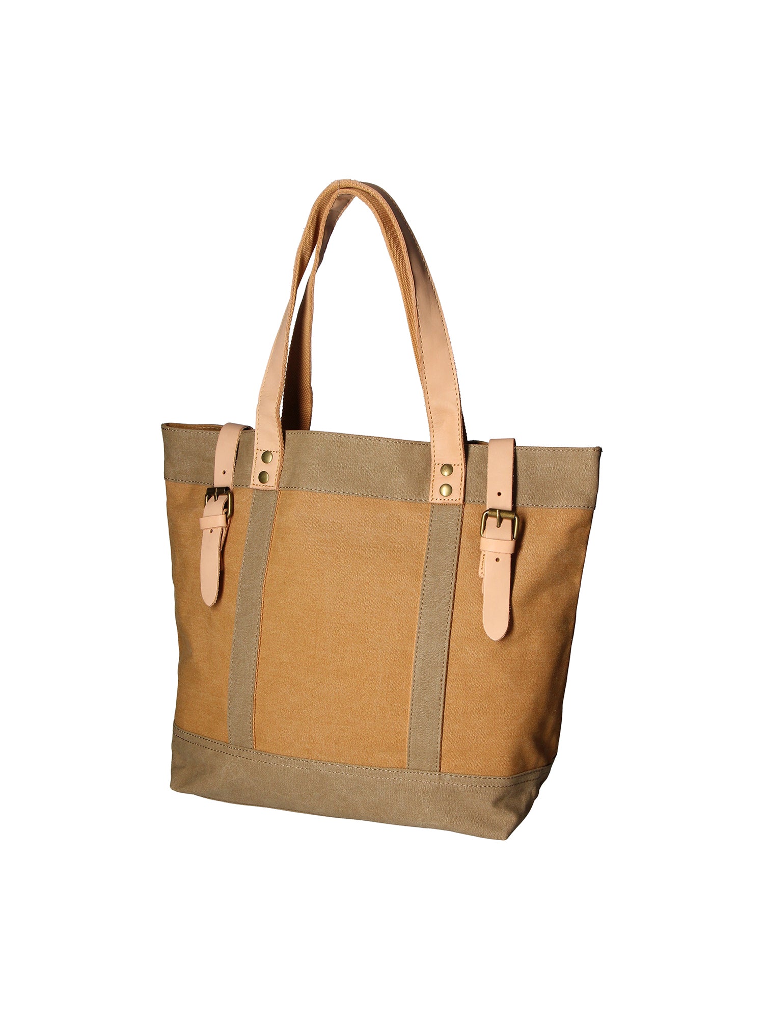 Maura Borsa a mano unisex Canvas e pelle ZG3012-CUOIO COGNAC Gave Lux
