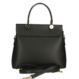 Borsa a mano da donna 100% vera pelle 7708-P218 NERO Gave Lux
