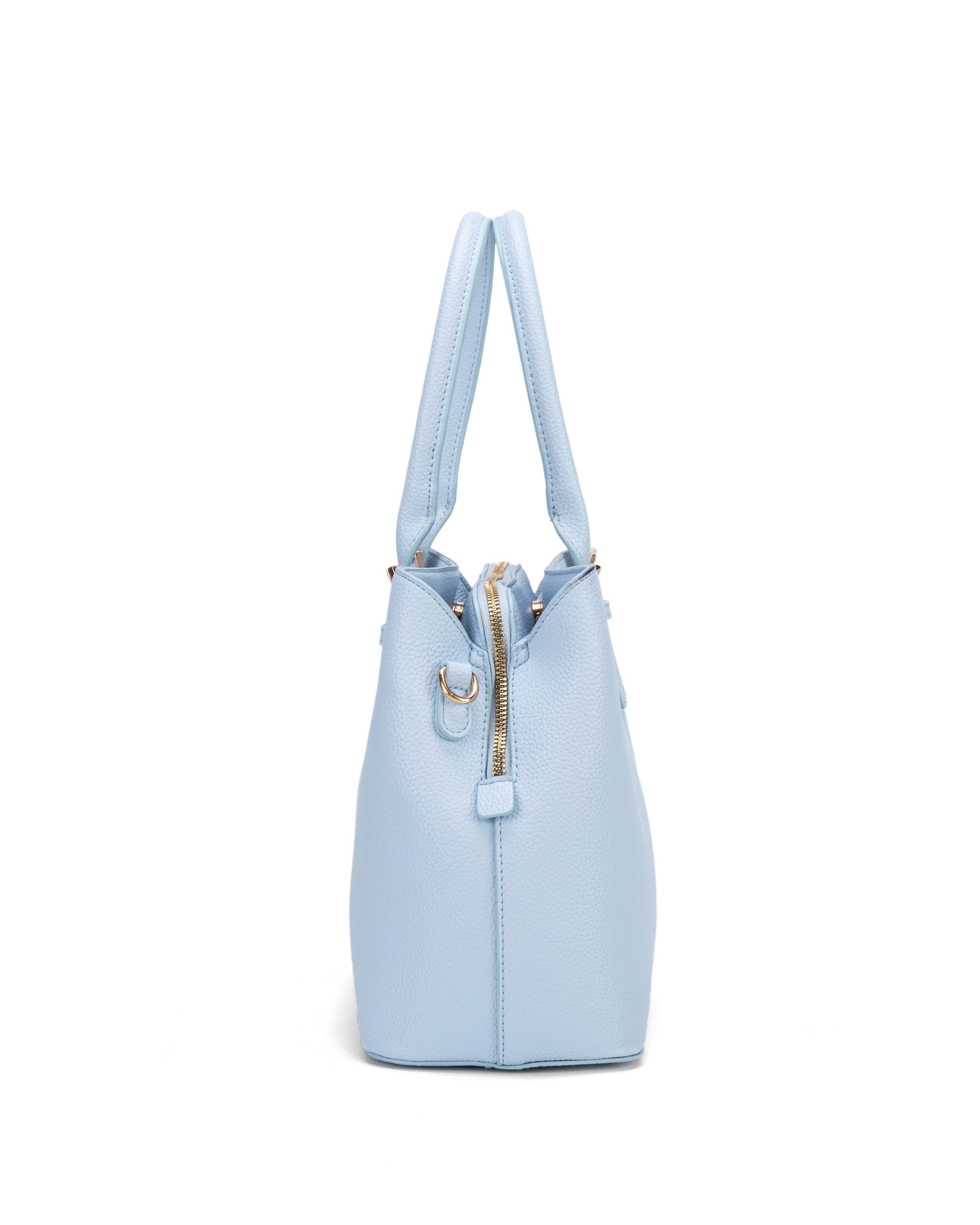 Borsa a mano da donna 100% pelle vegana PU 716-2PT-BABYBLUE Diana&co