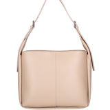 Borsa a spalla da donna Misto pelle e tessuto 07157-D05 CAPPUCCINO Roberta Rossi
