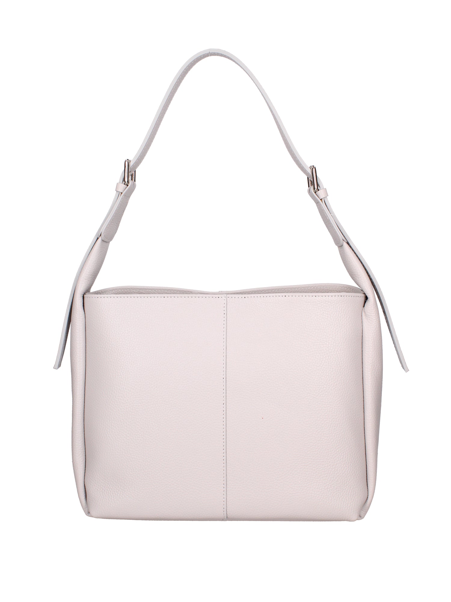 Borsa a spalla da donna Misto pelle e tessuto 07157-D86 GRIGIO PERLA Roberta Rossi