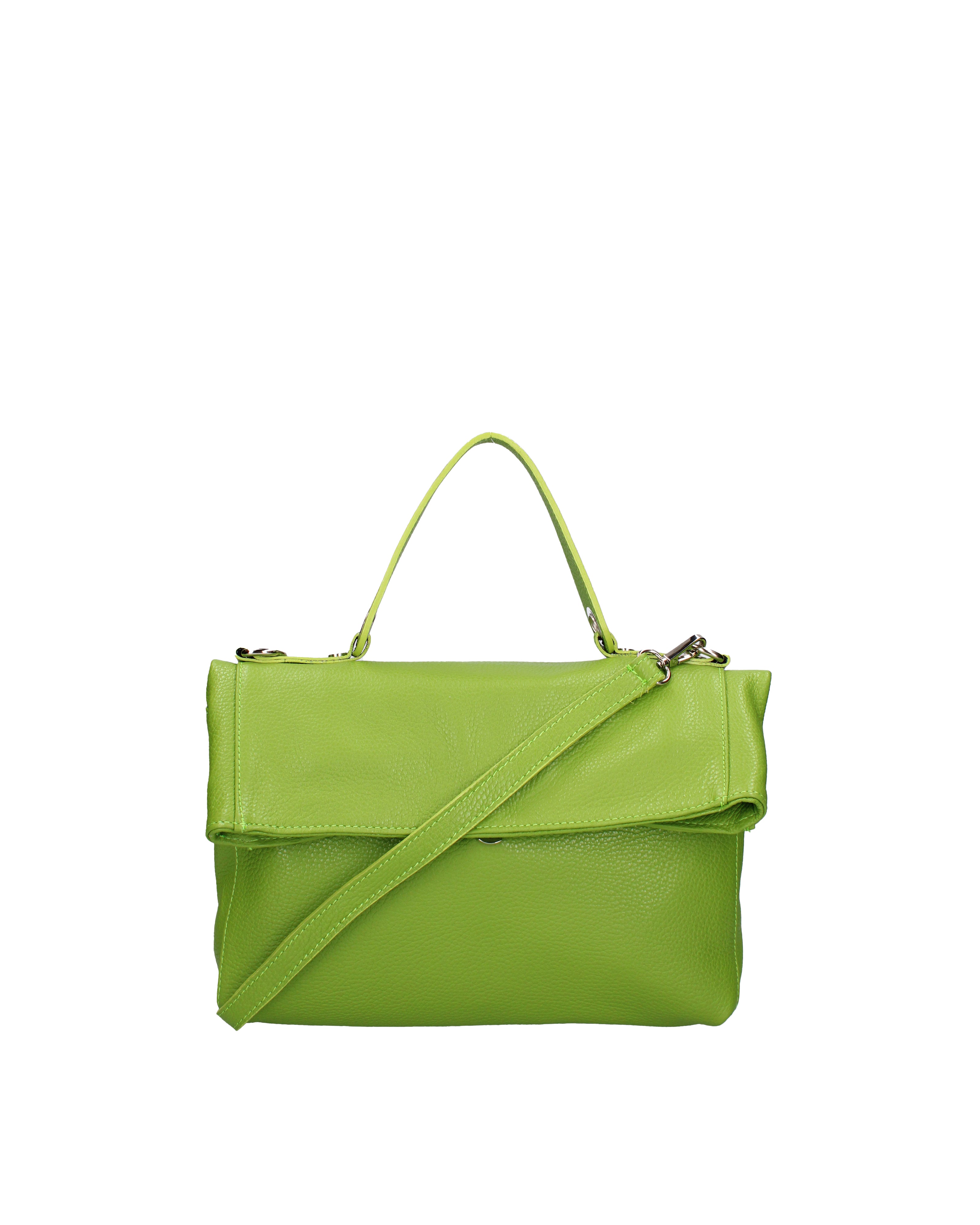 Borsa a spalla da donna Vera pelle 07159-D12 VERDE Viola Castellani