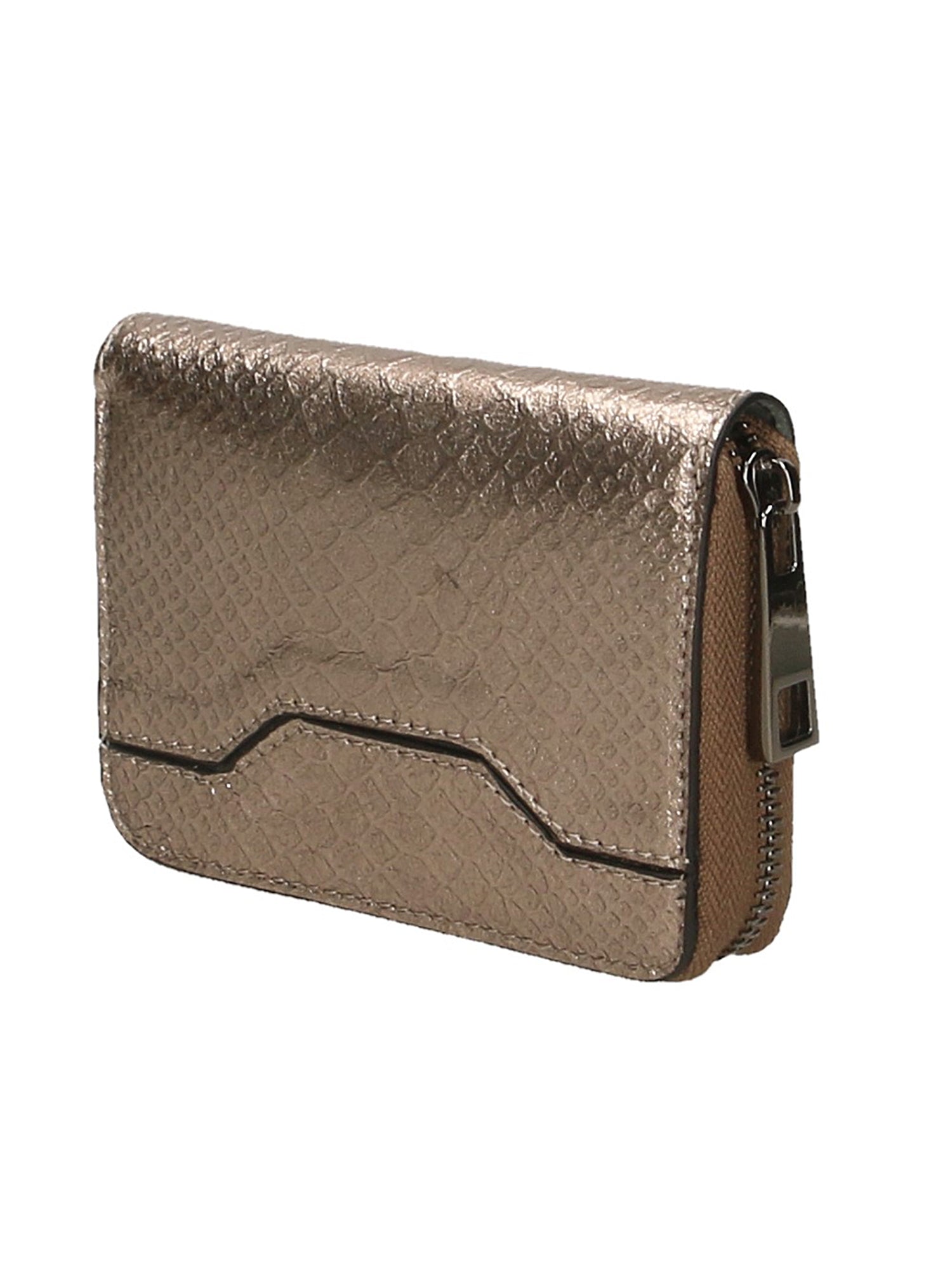 Nohemi Portafoglio donna vera pelle Zip 524072-BRONZO Gave Lux