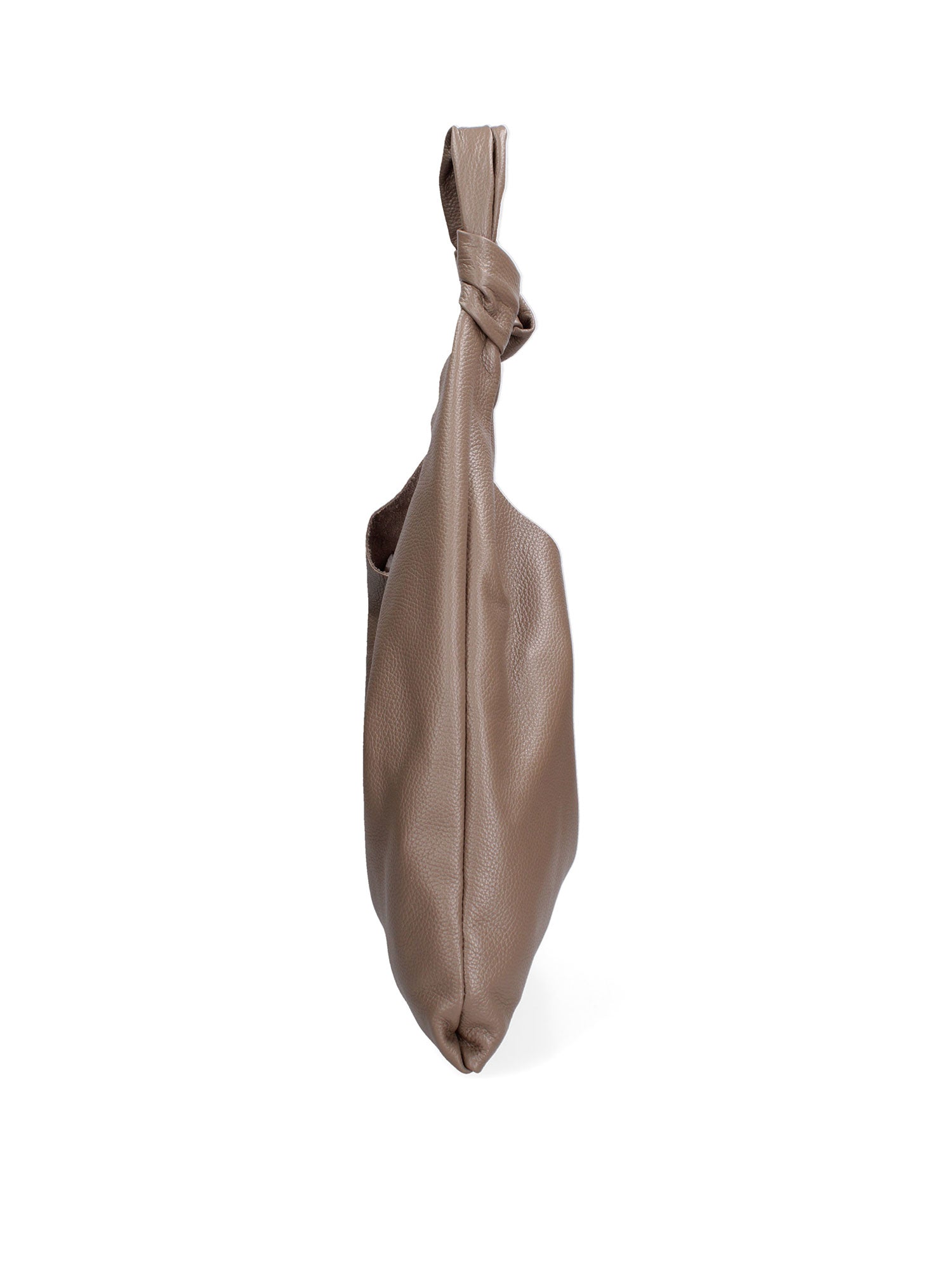 Borsa a spalla da donna 100% vera pelle 07156-D40 TAUPE Viola Castellani