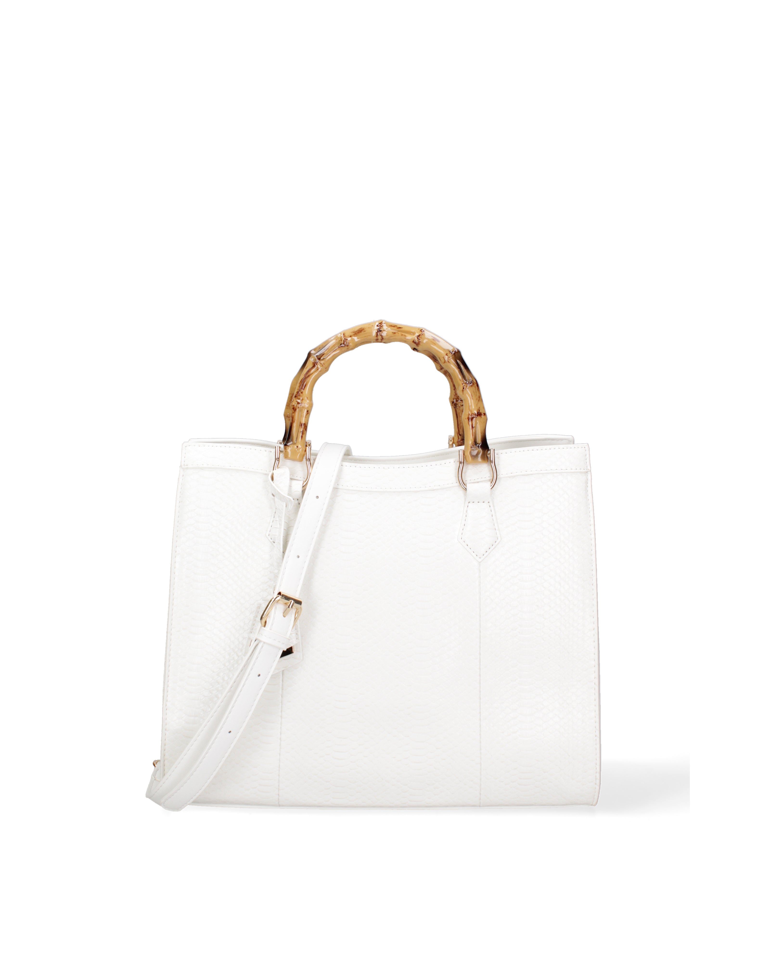 Borsa a spalla da donna Ecopelle vegana DC3333-3-WHITE Diana&co