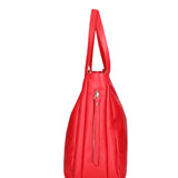 Borsa a spalla da donna Misto pelle e tessuto 07155-D58 ROSSO FUOCO Roberta Rossi