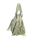 Erisia Borsa a spalla da donna Vera pelle 06091-025 VERDE MILITARE Gave Lux