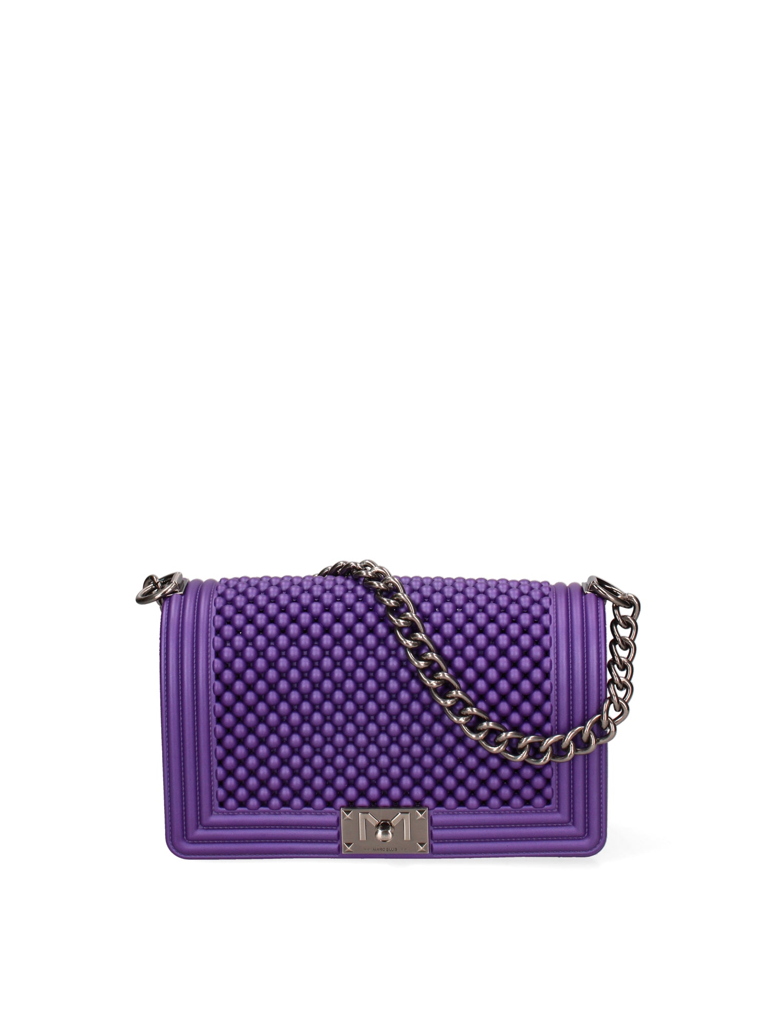 Borsa a mano da donna 100% Pvc FLAT-M-BALL 24-VIOLET INDIGO - BRUSH CDF Marc Ellis