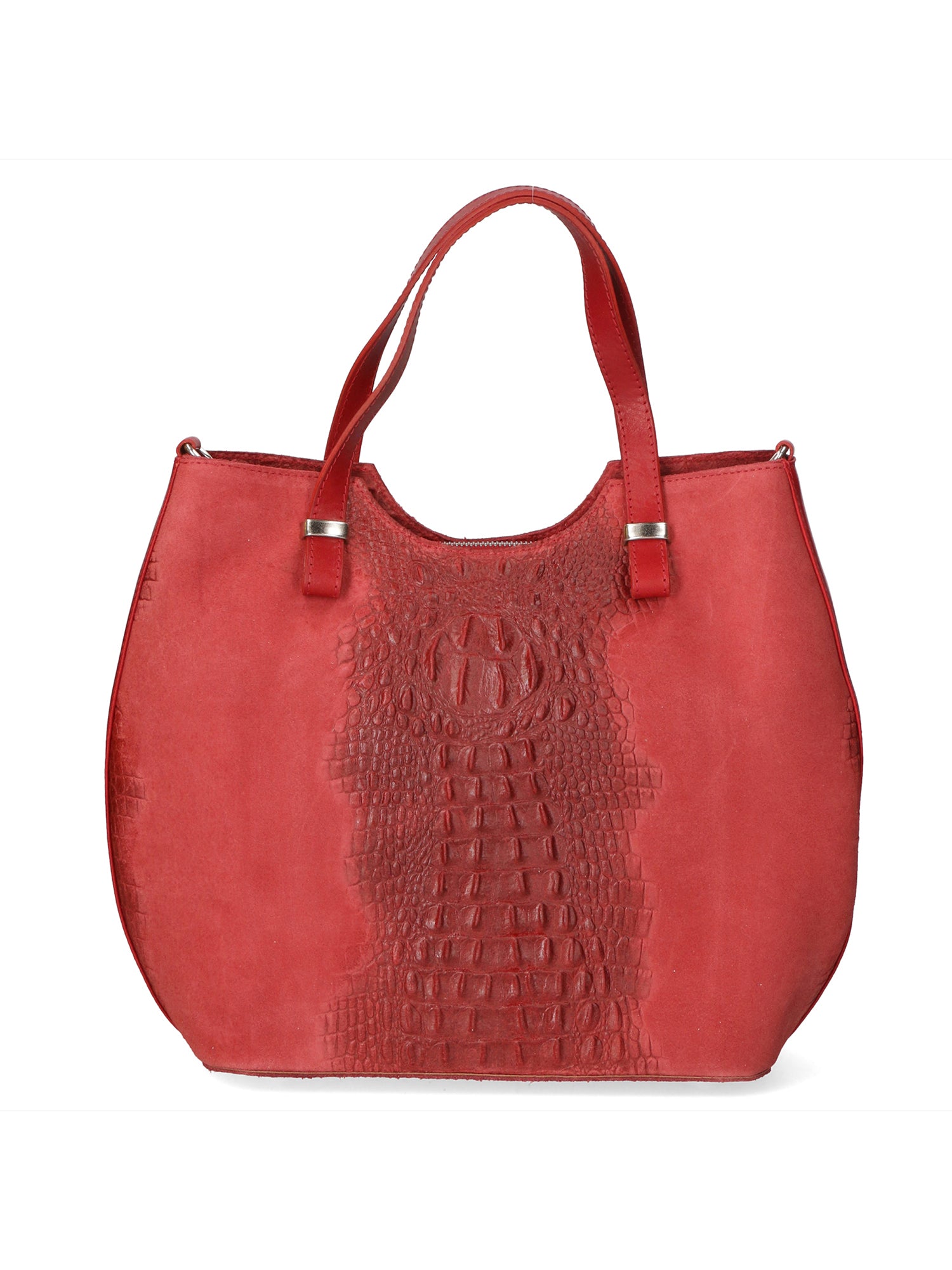 Elda Borsa a mano da donna Vera pelle croco 80046 1-ROSSO Gave Lux