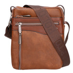 Borsa a tracolla uomo in pelle PU Casual PCL3004-COFFEE Northampton Polo Club