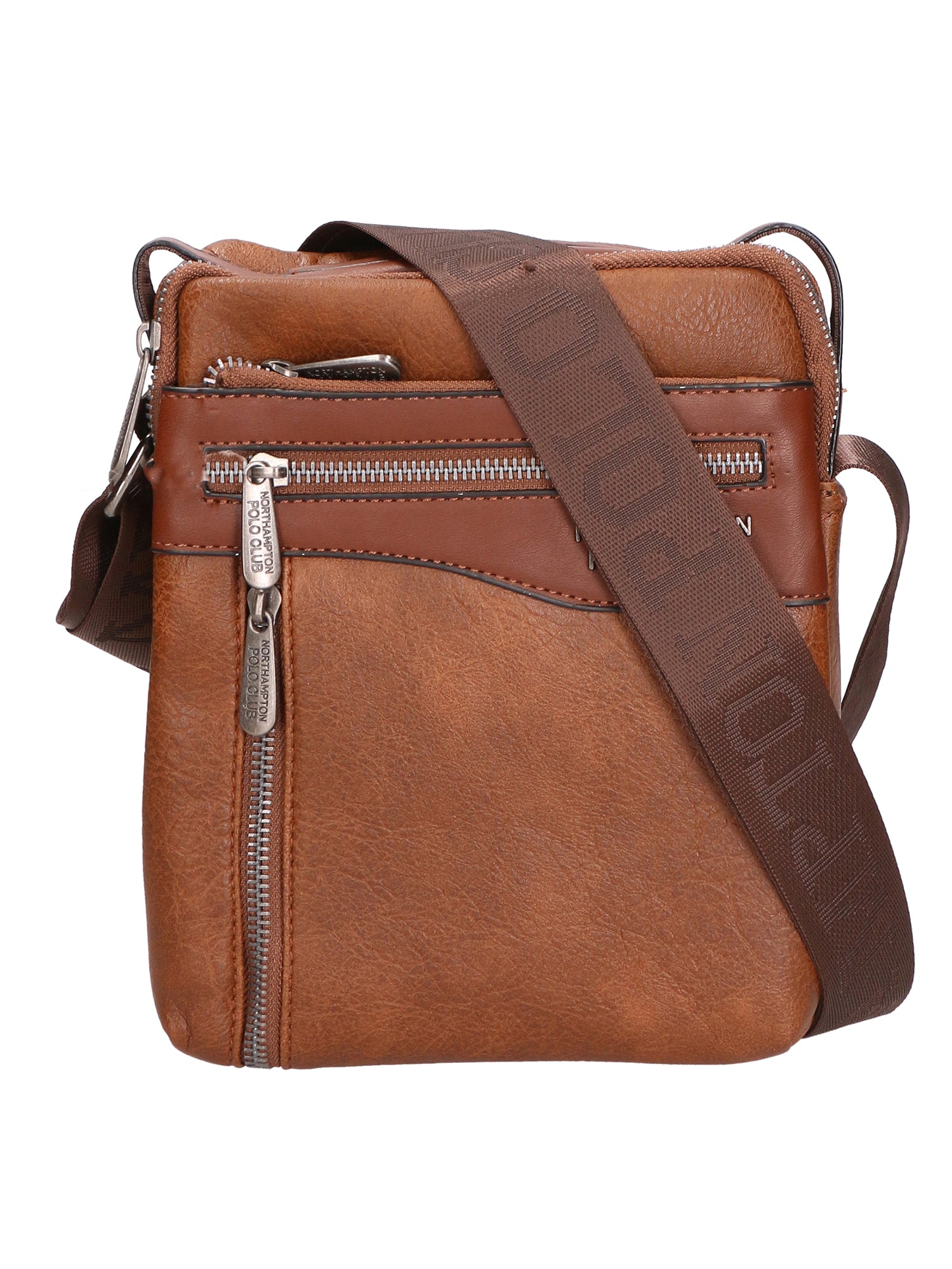 Borsa a tracolla uomo in pelle PU Casual PCL3004-COFFEE Northampton Polo Club