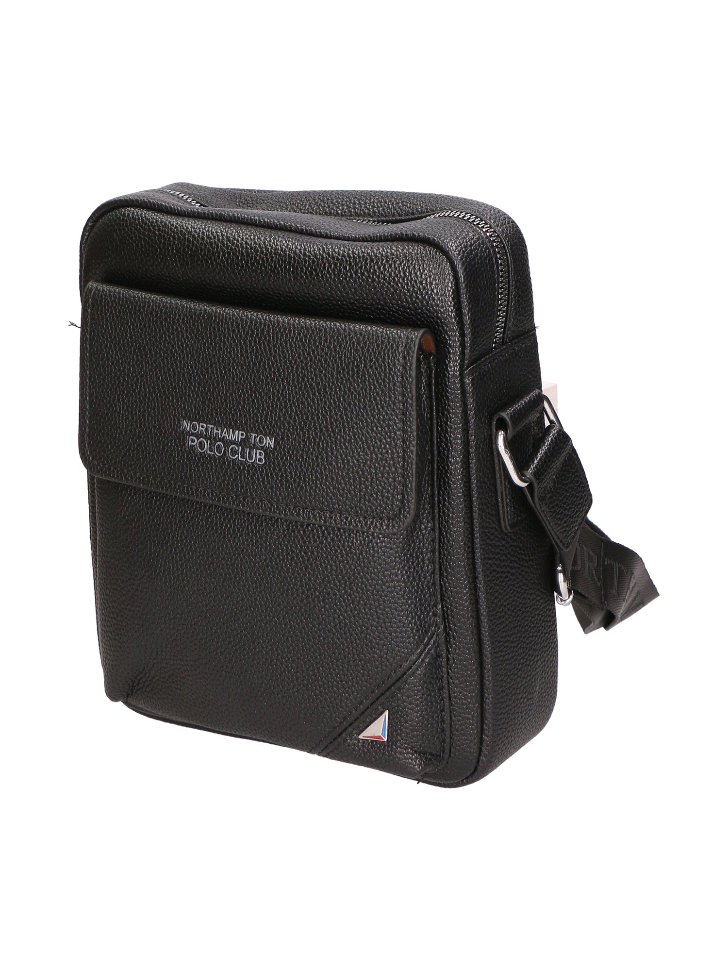 Borsa a tracolla uomo 100% pelle PU PCL3027-BLACK Northampton Polo Club