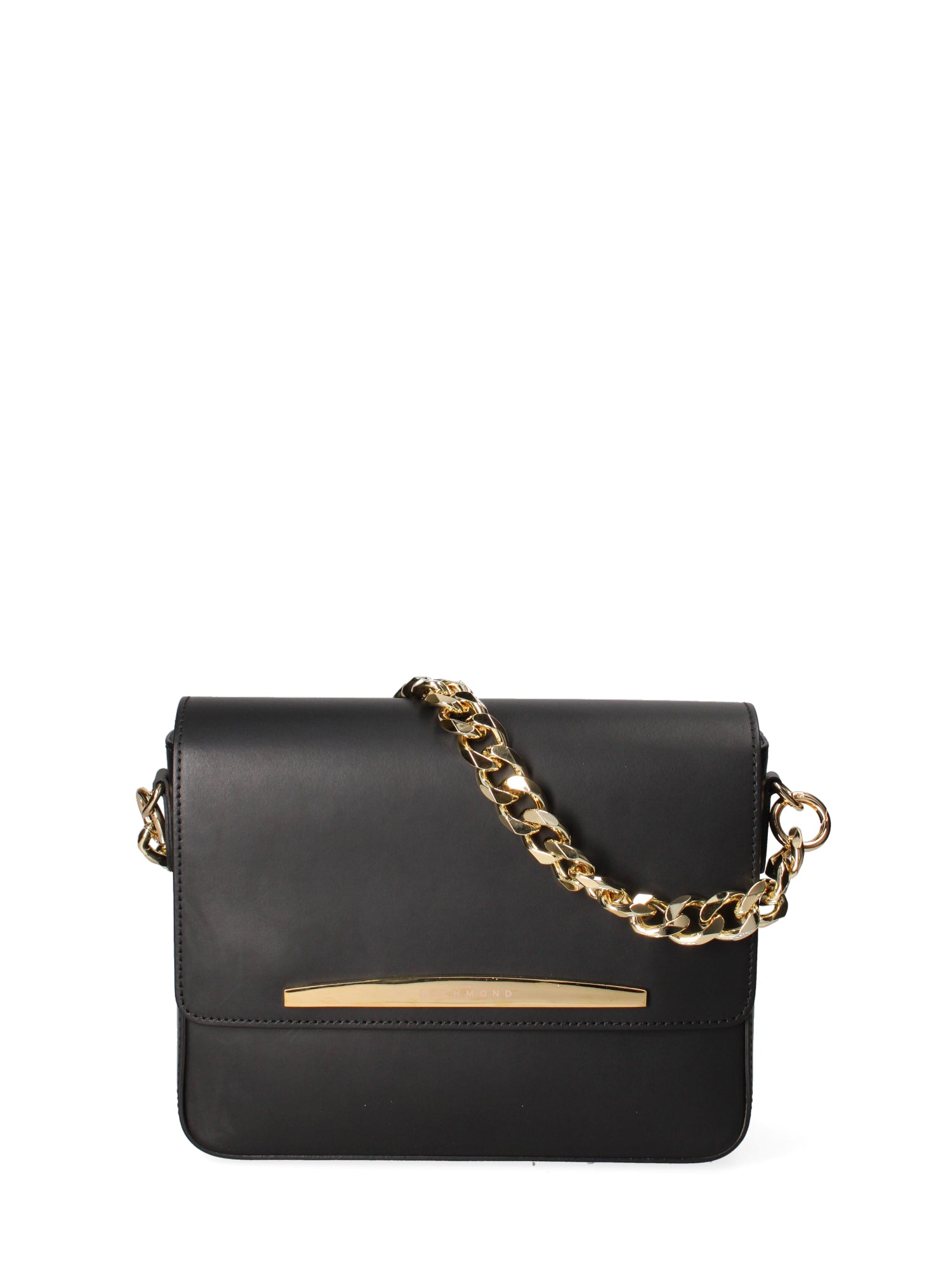 Borsa a tracolla da donna Vera pelle ruga JR-W-1126RU-BLACK-GOLD John Richmond