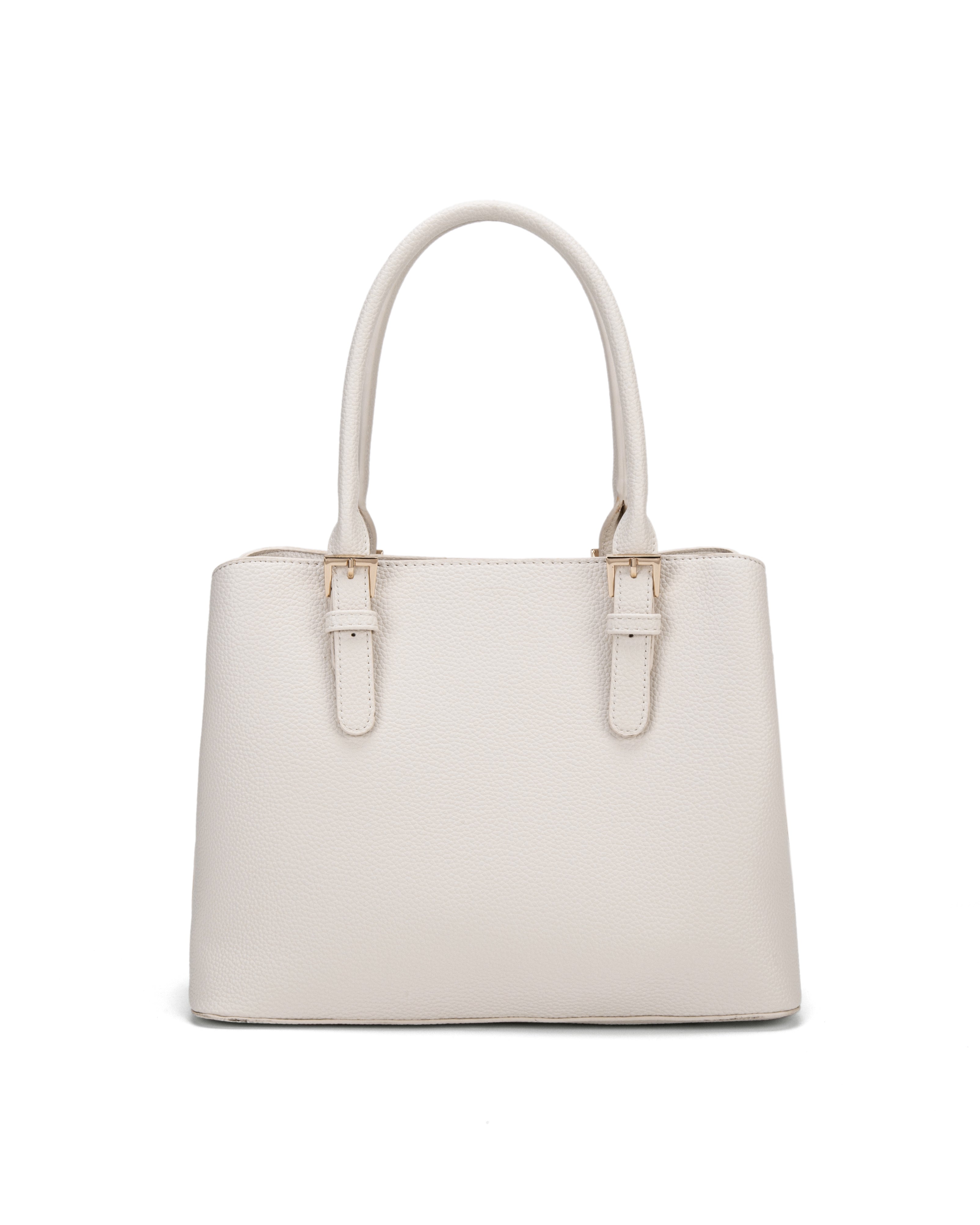 Borsa a mano da donna 100% pelle vegana PU 716-2PT-IVORY Diana&co