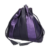 Nunzia Borsa a spalla da donna Vera pelle 576042-VIOLA PURPLE Gave Lux