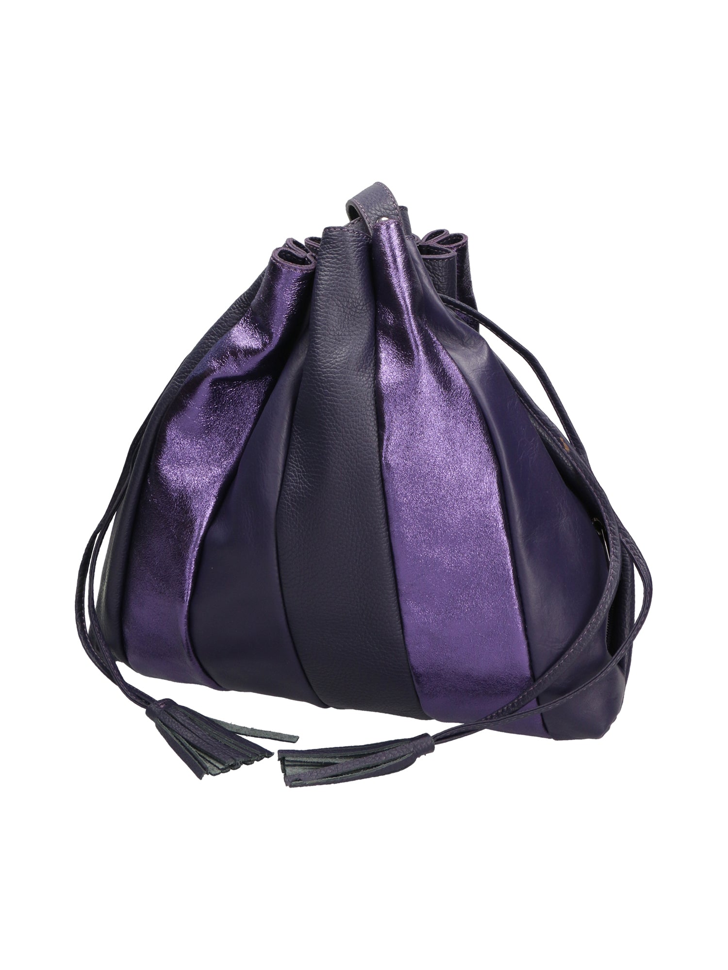 Nunzia Borsa a spalla da donna Vera pelle 576042-VIOLA PURPLE Gave Lux