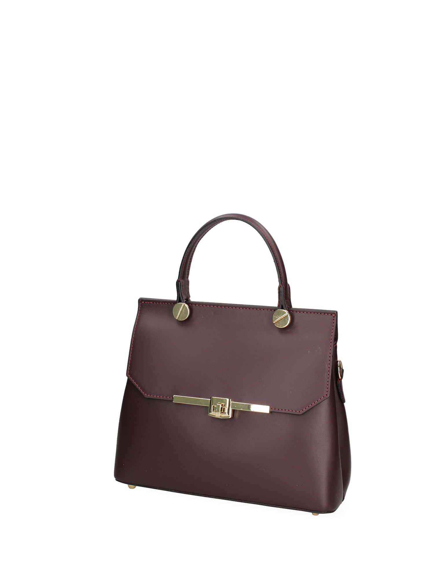 Borsa a mano da donna 100% vera pelle 7708-L133 BORDO' Viola Castellani
